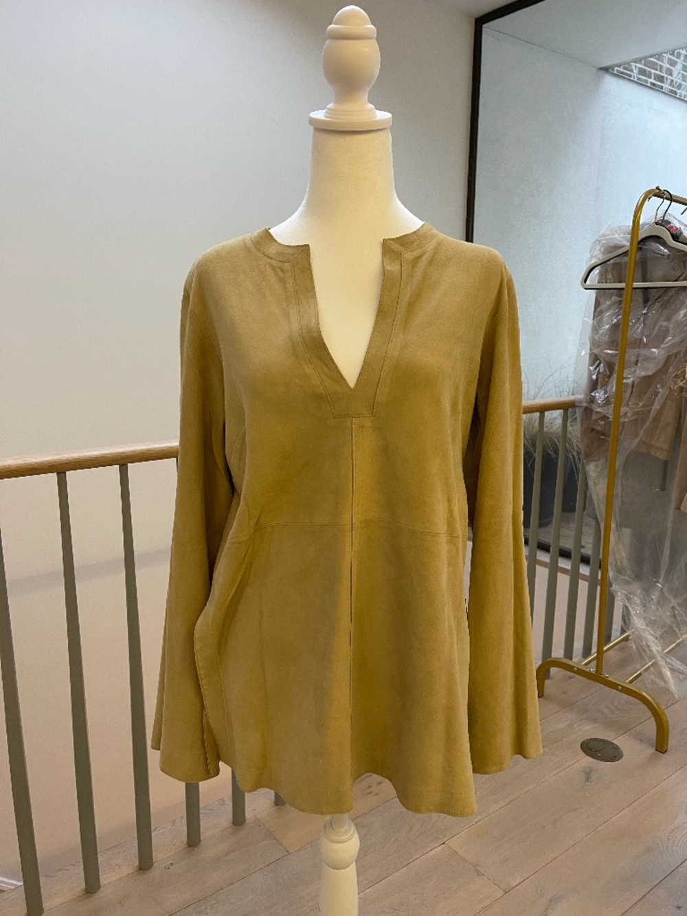 Banana Republic Suede Tunic Deep V Cut